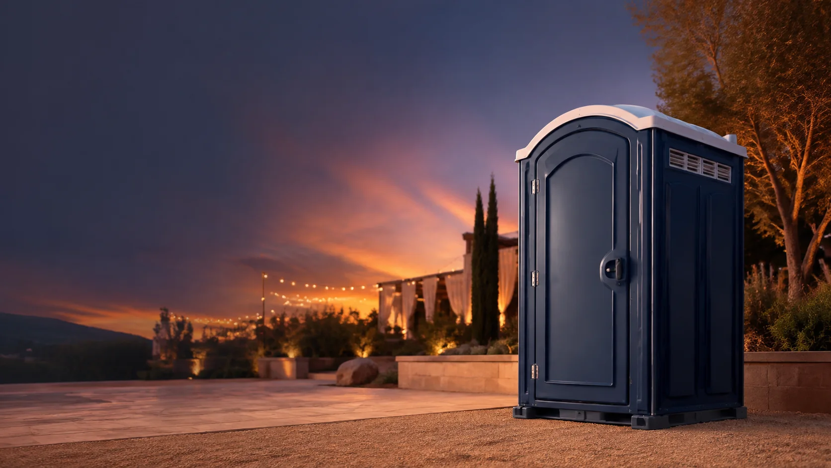 Portable restroom shown for rental planning in Schaumburg, IL